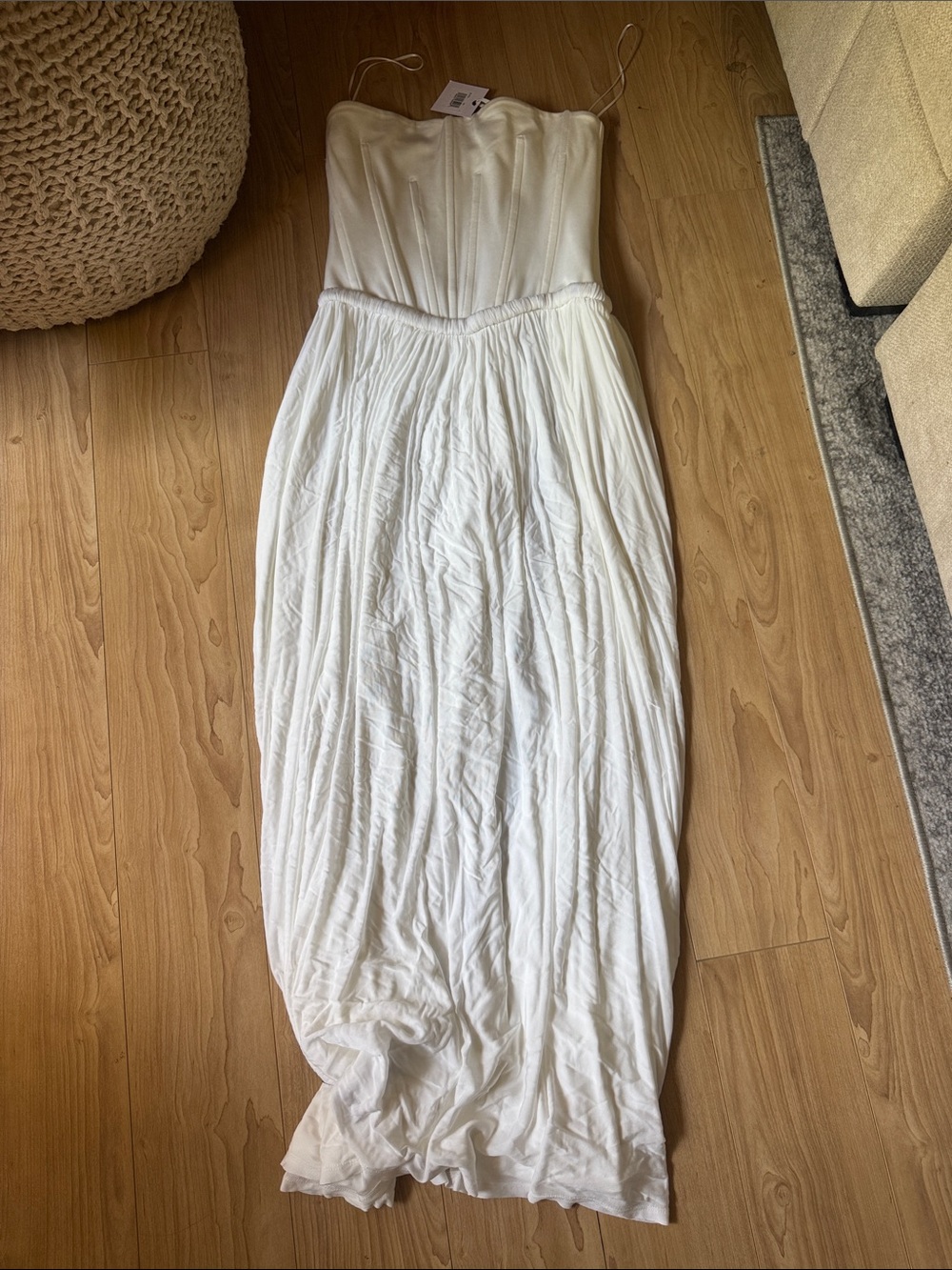 Simkhai Adalys Bustier Dress in Ivory